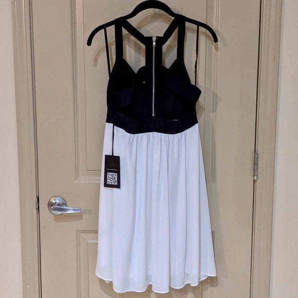 Black & White Love Stitch Formal Dress - Picture 3 of 5